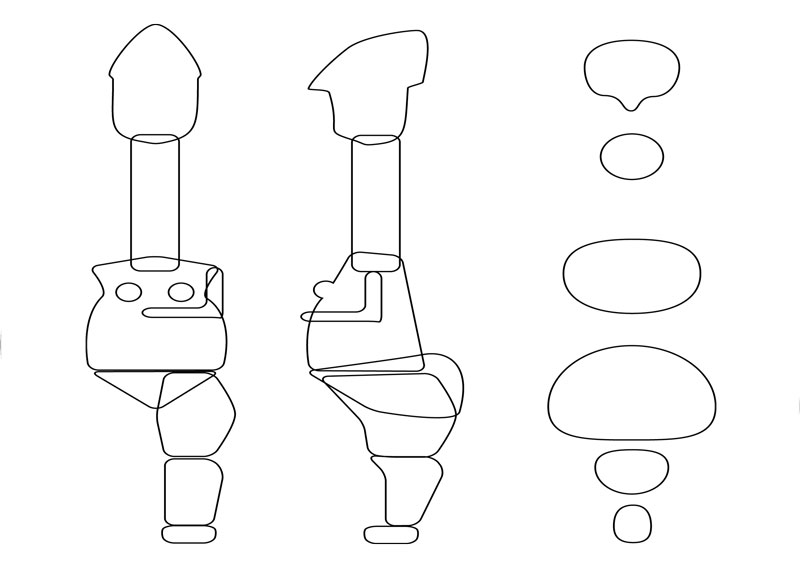 Various cross section modular profiles for 3D modelling